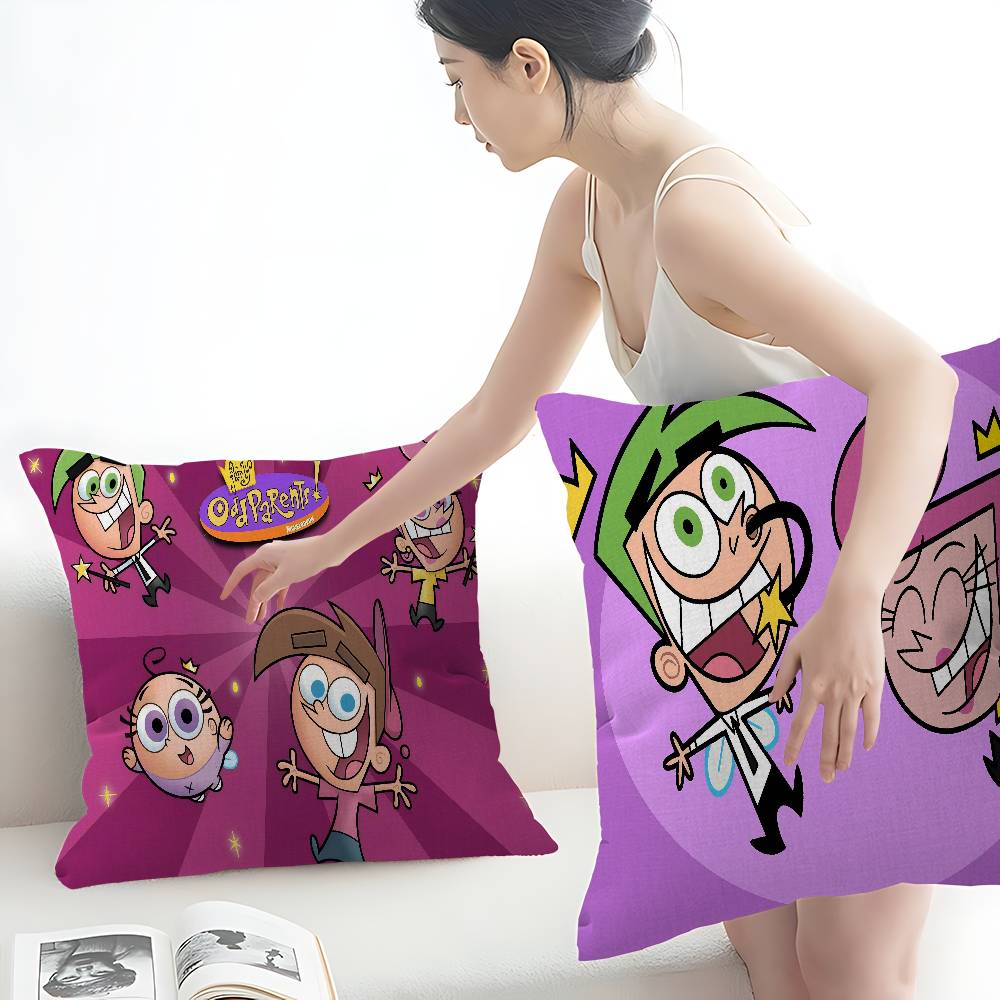 Cartoon The Fairly OddParents Pillow Gift Home Office Decoration Bedroom Sofa Car Cushion Cover Case 45x45