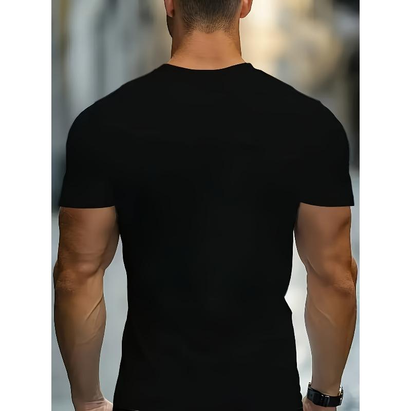 European Sizes Men'S Amusing Crow Pattern T-Shirt - "F-CAW-F" Smiling Bird Design, Black Casual Short-Sleeve Round Neck T-Shirt