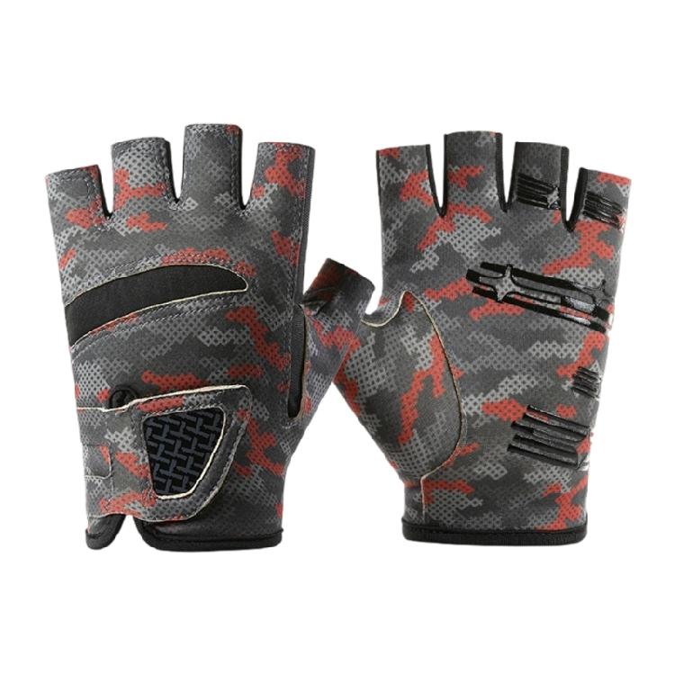 UPF50+ Sun Protections Fishing Gloves Comfortable Breathable Elastic Glove for Fishing Angler Fingerless Gloves XL