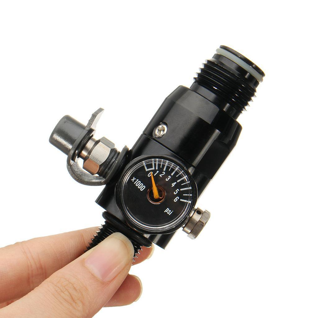 New 4500psi Paintball Valve Regulator Input HPA Air Tank Regulator Output 1800psi 5/8''''-18UNF Threads Black
