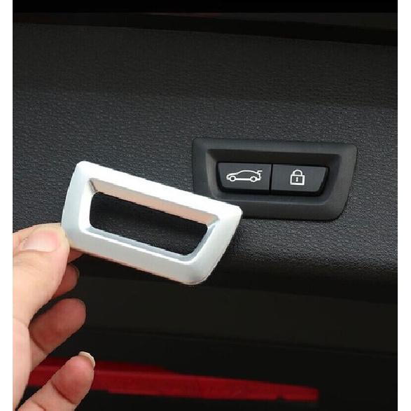 Inner Tailgate Matte Silver Rear Door Switch 2016-22 Cover Trim For BMW 7 Series