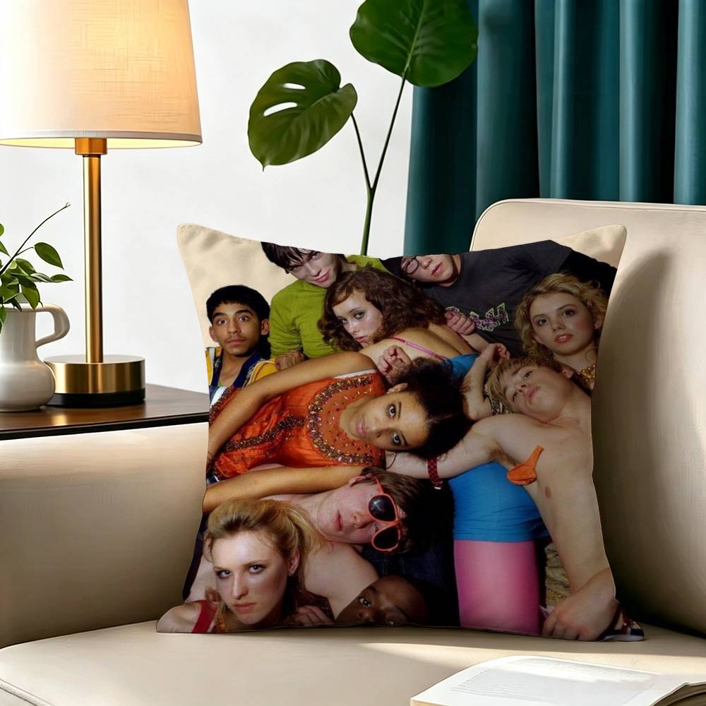 S-SKINS TV Square Double-Sided printed Pillow Case Bedroom Bedside Pillow Sofa Cushion Cover