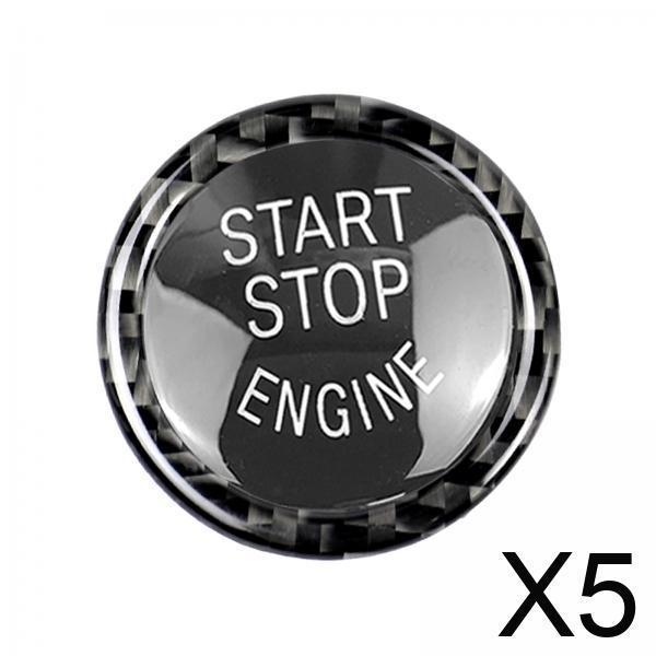Car Styling Engine Start Stop Button Sticker Cover Ring Set for BMW 320i Z4 E89 E90 E92 E93 Carbon Fiber ABS