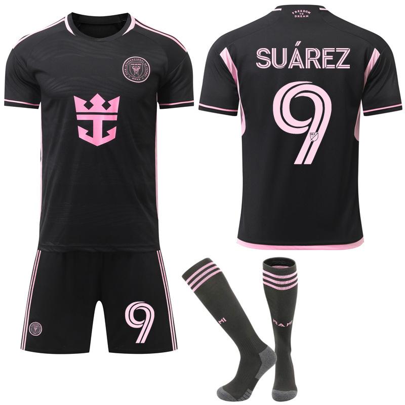 2024-25 Miami Away Black No. 10 Messi Football Jersey Set Jersey 9 Suarez New Original