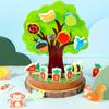 Wooden Educational Toy For Kids With Animal And Fruit Felt Stickers For Early Learning