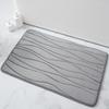Wave Stripe Sponge Bathroom Cashmere Thickening Mat Bath Non-slip Carpets In Wash Basin Bathtub  Floor Rug Shower Room Doormat Memory Foam 3D Pad