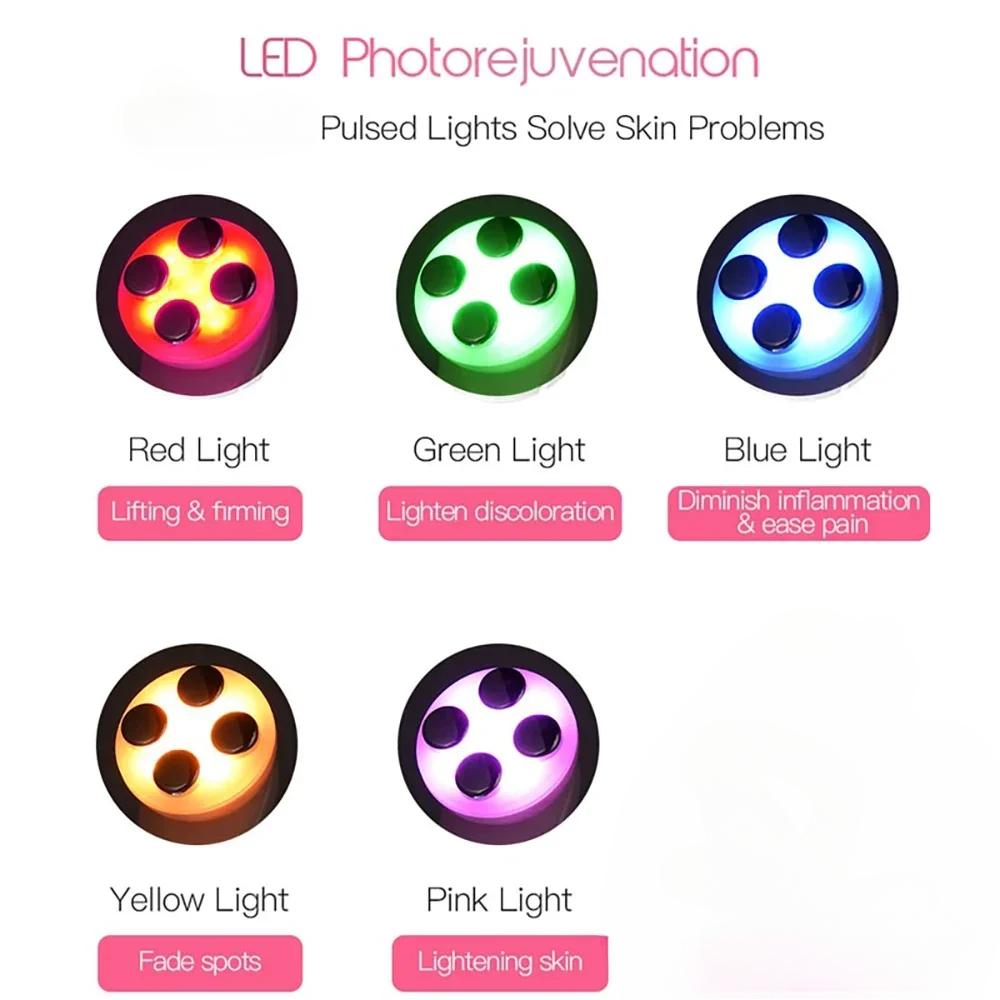 5-IN-1 RF Radio Frequency EMS Electroporation LED Photon Beauty Device Face Massager Skin Lifting Tighten Skin Care Anti-Wrinkle