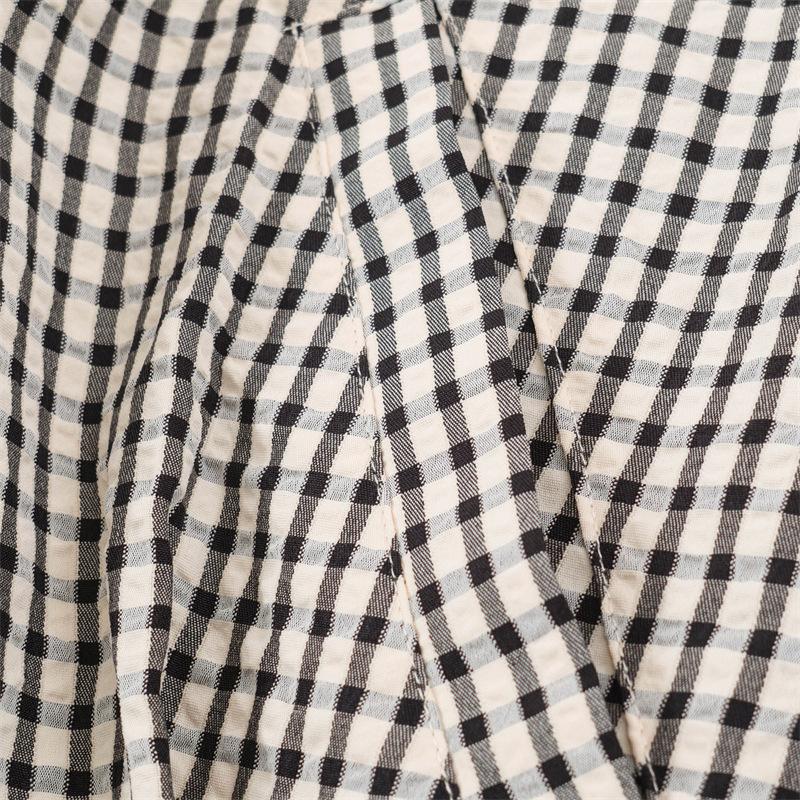 Veste Courte d'Été Décontractée Lâche à Carreaux Style Western pour Femme S