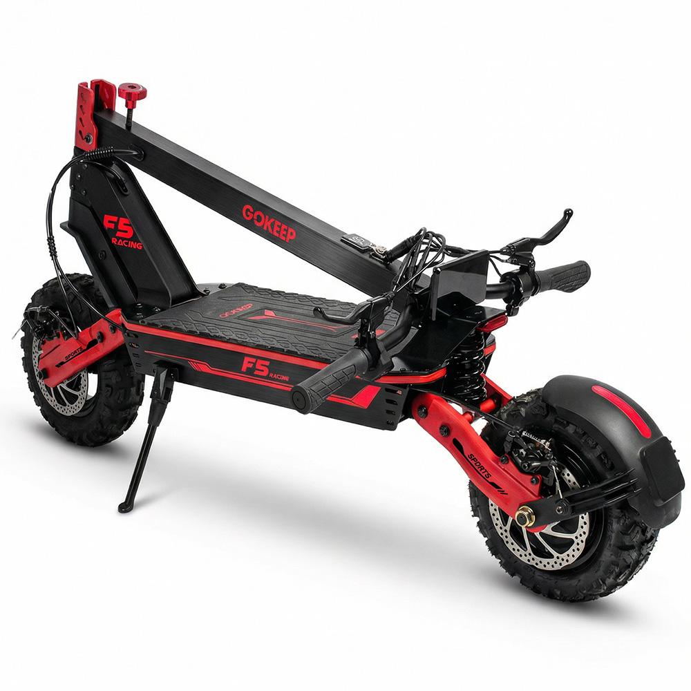 Electric Scooter Gokeep 11" Full Suspension Foldable Electric Scooter 1000W Motor LCD Display 52V 20AH Max Load 120Kg Red F5