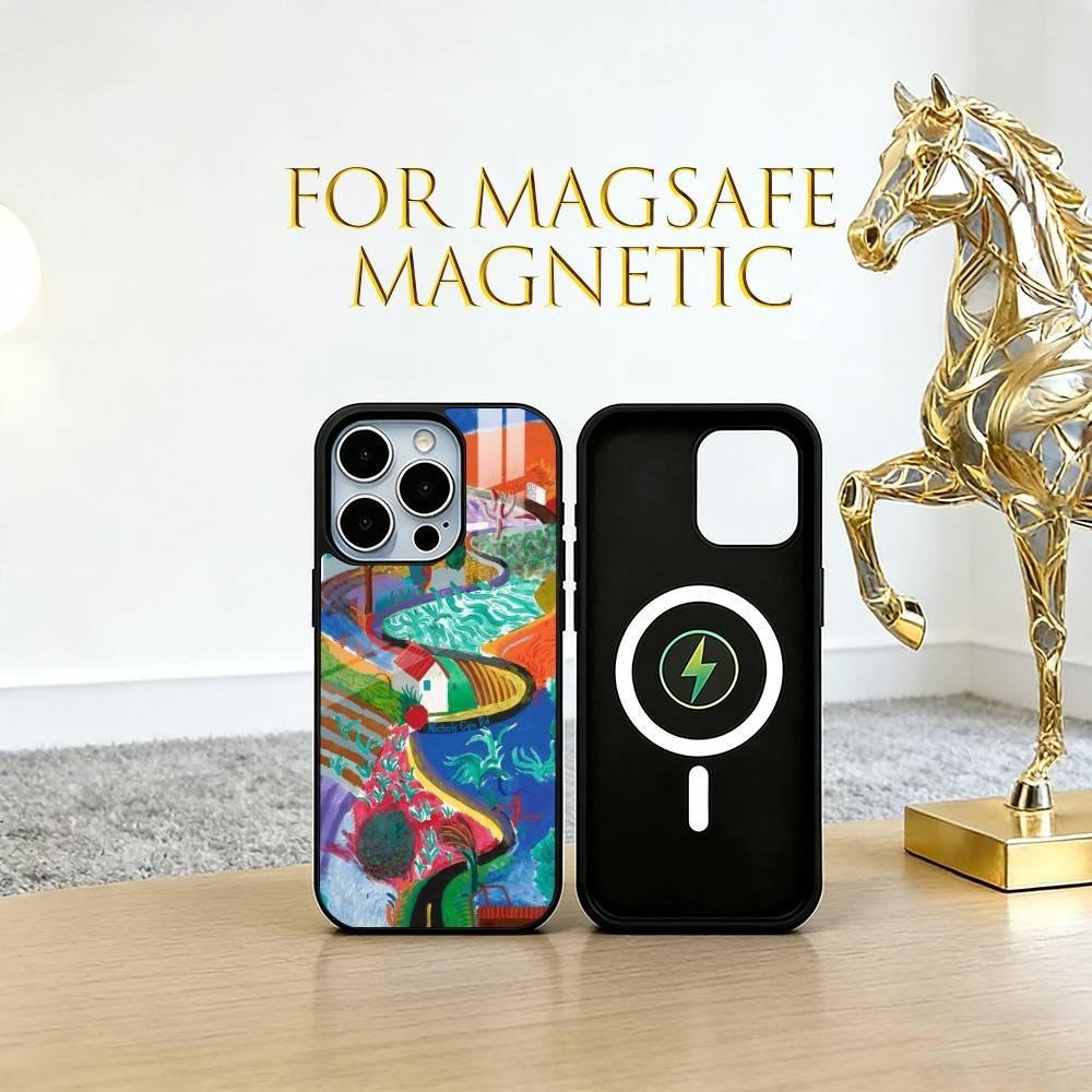 David Hockney Art Phone Case For iPhone17,16,15,14,13,12,11 Plus,Pro Magnetic with Magsafe Wireless Charging