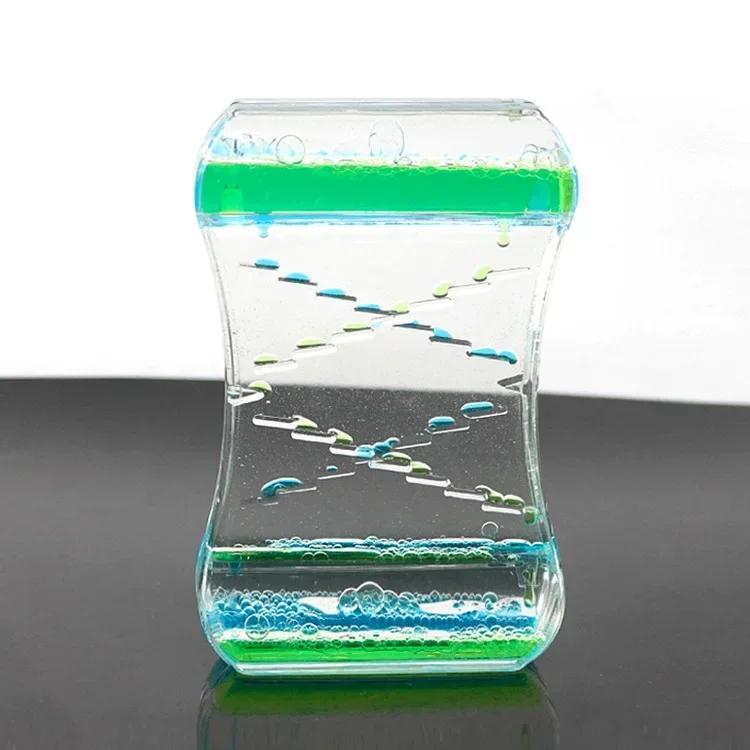Timglas Timer Blandad Färg Tvåfärgad Oljedroppe Stege Flytande Vatten Oljedroppe Kreativ Dekoration Födelsedagspresent Timer Heminredning
