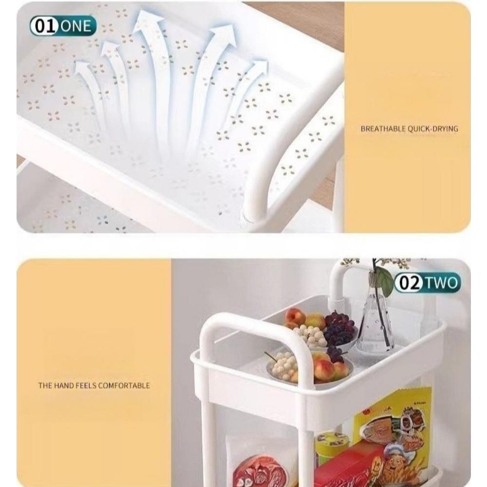 1 Stück 3-stöckiges Küchen-Multifunktionsregal, mobiler Wagen, Boden-zu-Decke-Mehrschicht-Lagerregal, Bücherregal, Snacks, Obst- und Gemüse-Lagerregal