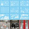 Christmas Window Clings Stickers Snowflake Santa Claus for Glass Xmas Decorations Holiday Home New Year  Window Decor DIY Party