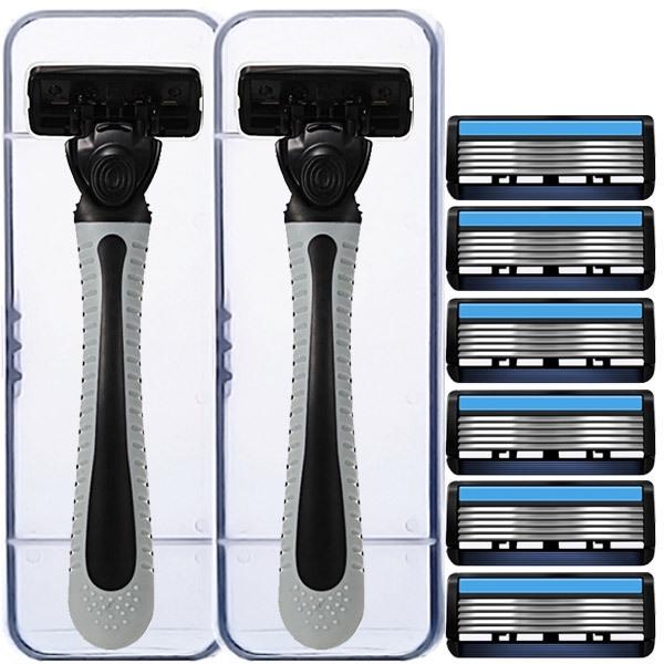 6-Blade Men's Manual Disposable Shaving Razor