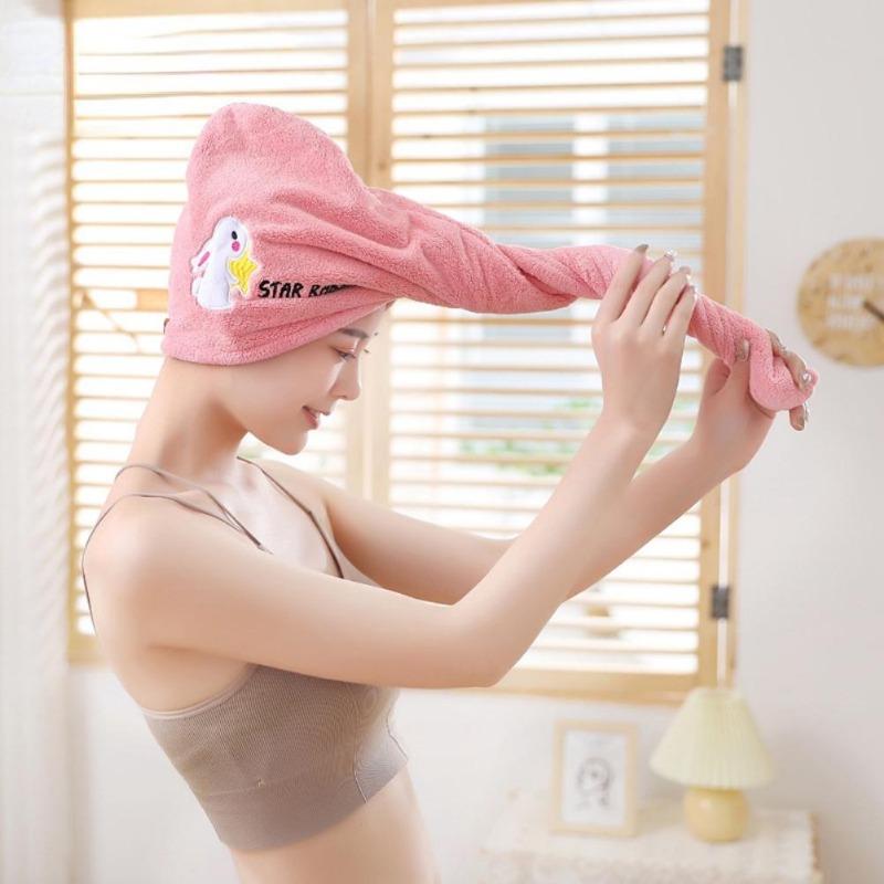Women Hair Towel Home Terry Towels Bath Towels for Wiping Hair Microfiber Towel Quick Drying Hair Drying Towel Bathroom Hair Dryer