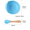 7pcs/set Baby Silicone Tableware Cartoon Printed Bibs Sucker Bowl Plate Cup Spoon Fork Sets Non-slip Children's Dishes BPA Free