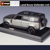 Bburago 1:24 Land Rover Defender 110 SUV Modèle de Voiture en Alliage Métal Moulé sous Pression Véhicules Tout-Terrain Modèle de Voiture Simulation Jouet pour Enfants Cadeau