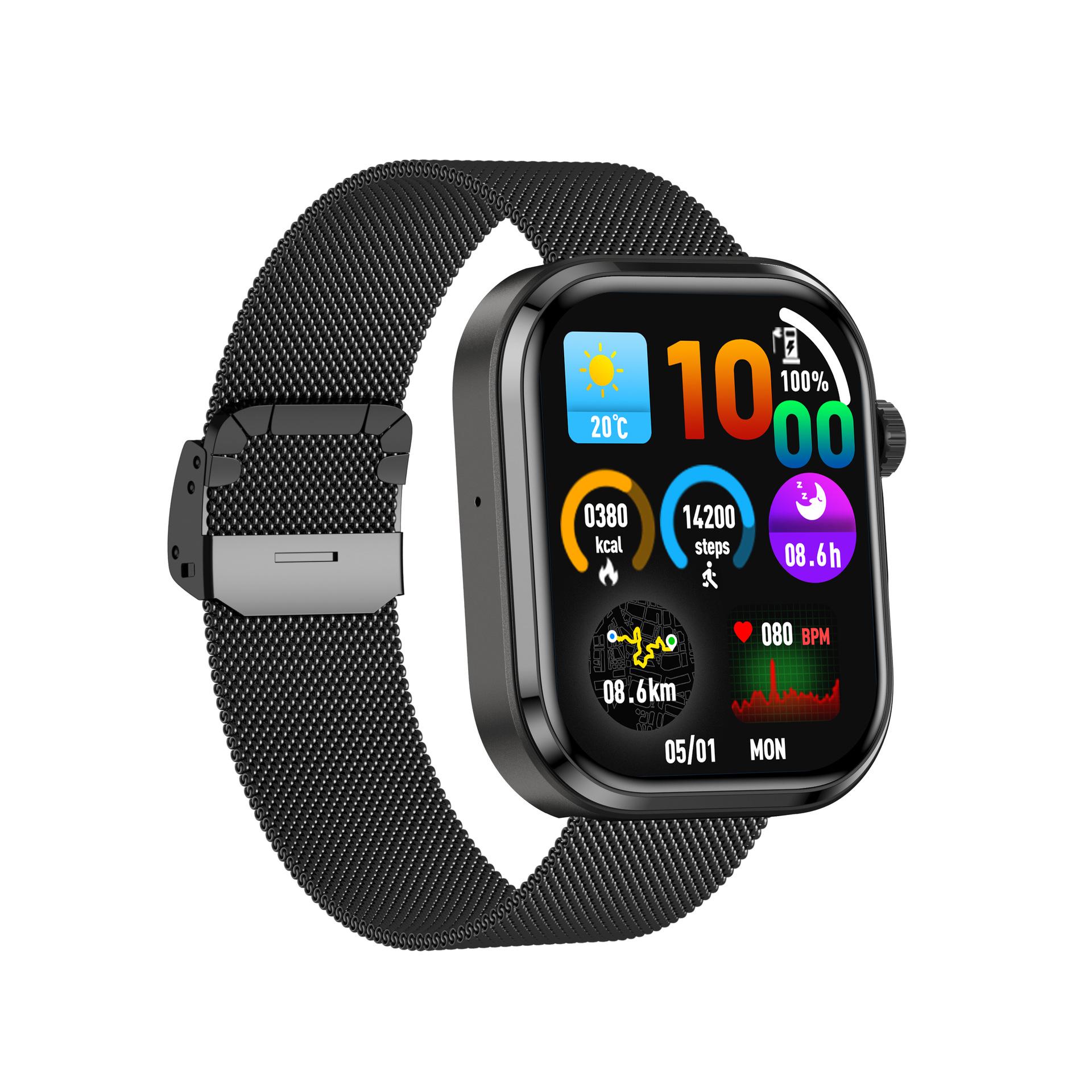 G47 Smartwatch: One-Key ECG Health Monitor with Sleep & Activity Tracker чёрный