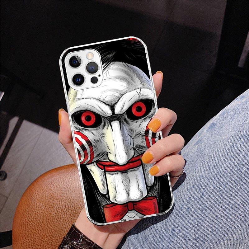 The Jigsaw Killer Horror Phone Case For iPhone 17 Air 16 Pro Max 16E 15 + 14 Plus 11 12 13 Mini 7 8 SE Gift Print Cover Fundas 1