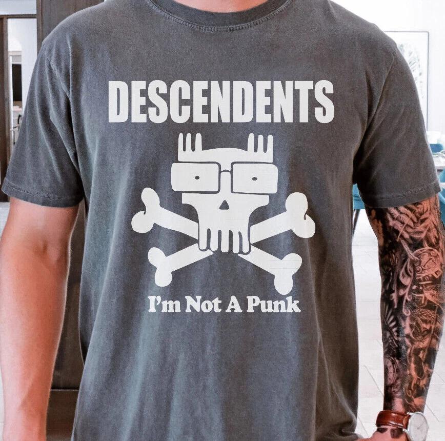 

Descendents Im Not A Punk T-Shirt 80s Rock Band Vintage Black Comfort Colors Tee S