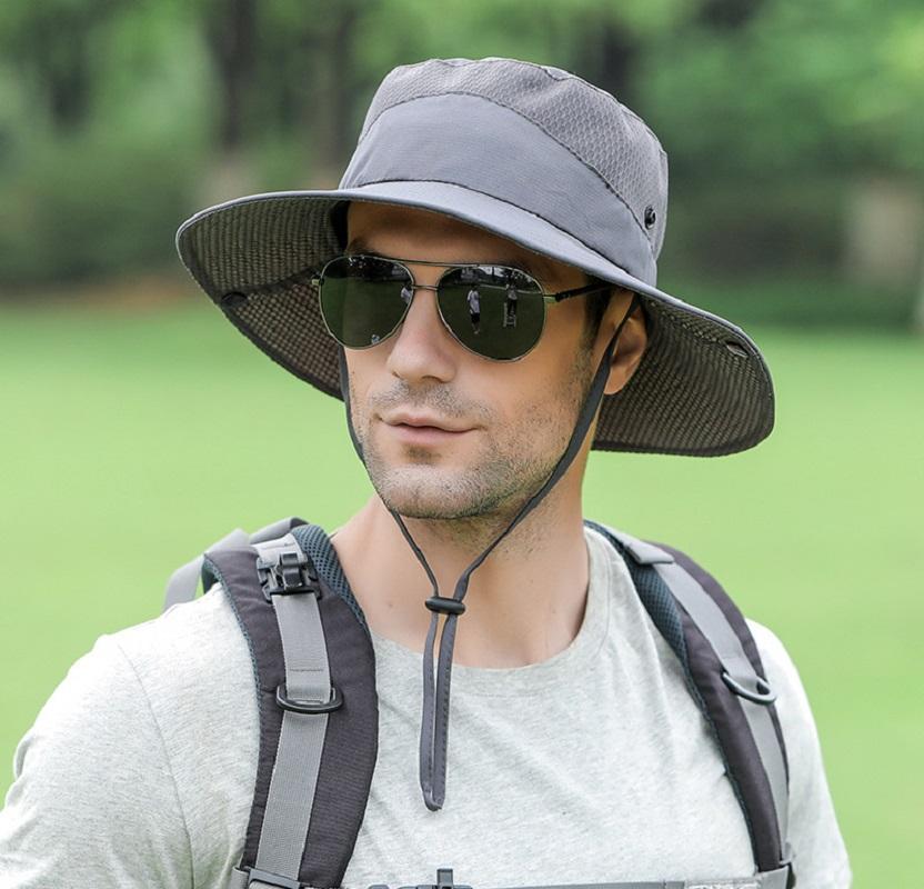 Outdoor Breathable Mesh Hiking Fishing Hats For Women Men Summer UV Protection Sun Hats Fisherman Caps Male Bucket Hat