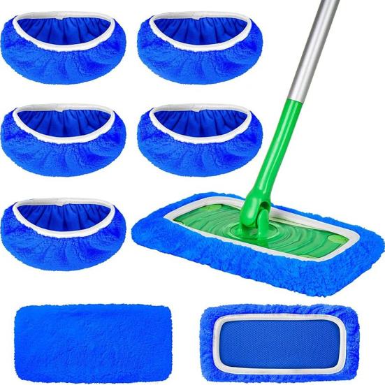 4/6Pcs Mop Cloth Cover Easy to Clean Efficient Deep Cleaning Deep Wet Wash Mop Pads Multifunctional Cleaning Companion