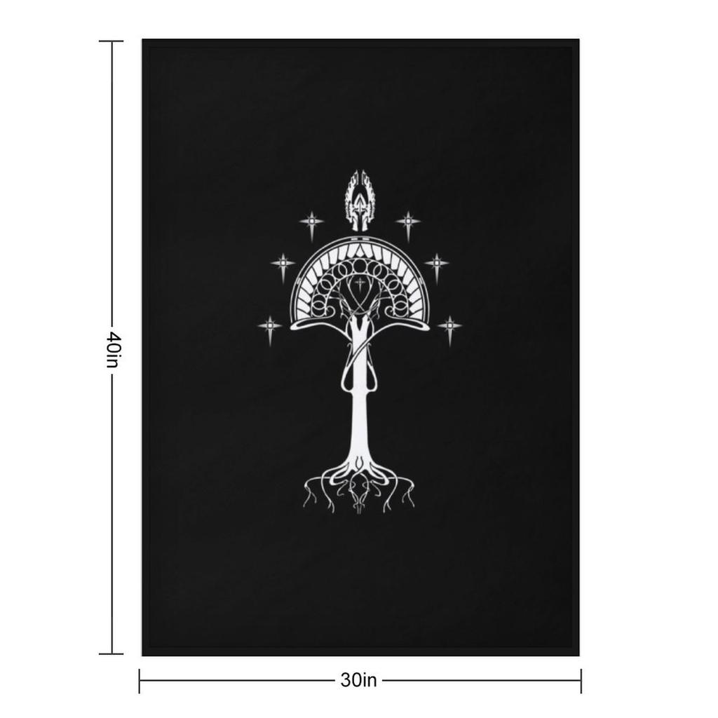 Sigil of the United Kingdom of Arnor and Gondor (Gondorian black variant) Throw Blanket Sofa Quilt Sofas bed plaid Blankets