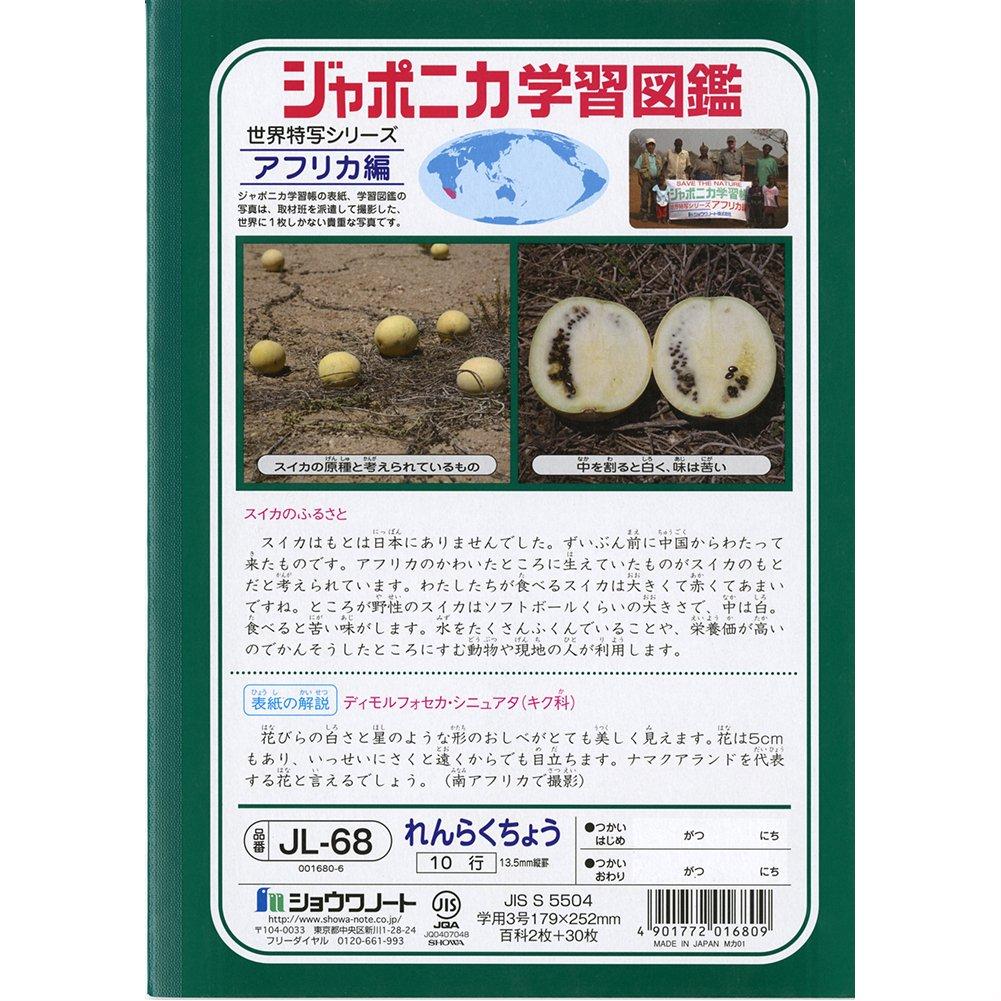 Showa Notebook Japonica Communication 10 Notebook, Lines, B5, 5-Pack JL-685