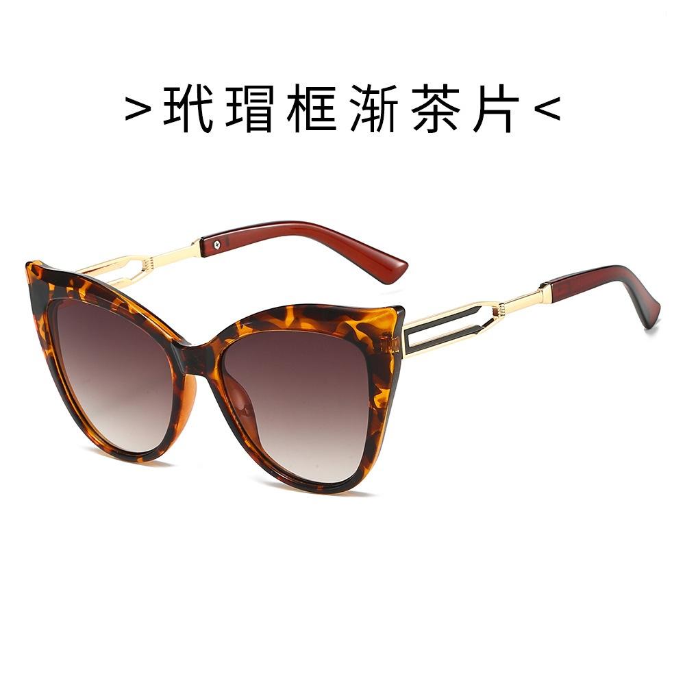 JYL TS Sunglasses UV Cat Eye Metal Large Frame/3241 B-1449 лаванда розовый