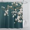 Chinese Style Flower and Birds Tree Shower Curtains Crane Pattern Bath Curtain Waterproof Bathroom Decor With Hooks 3d Printing