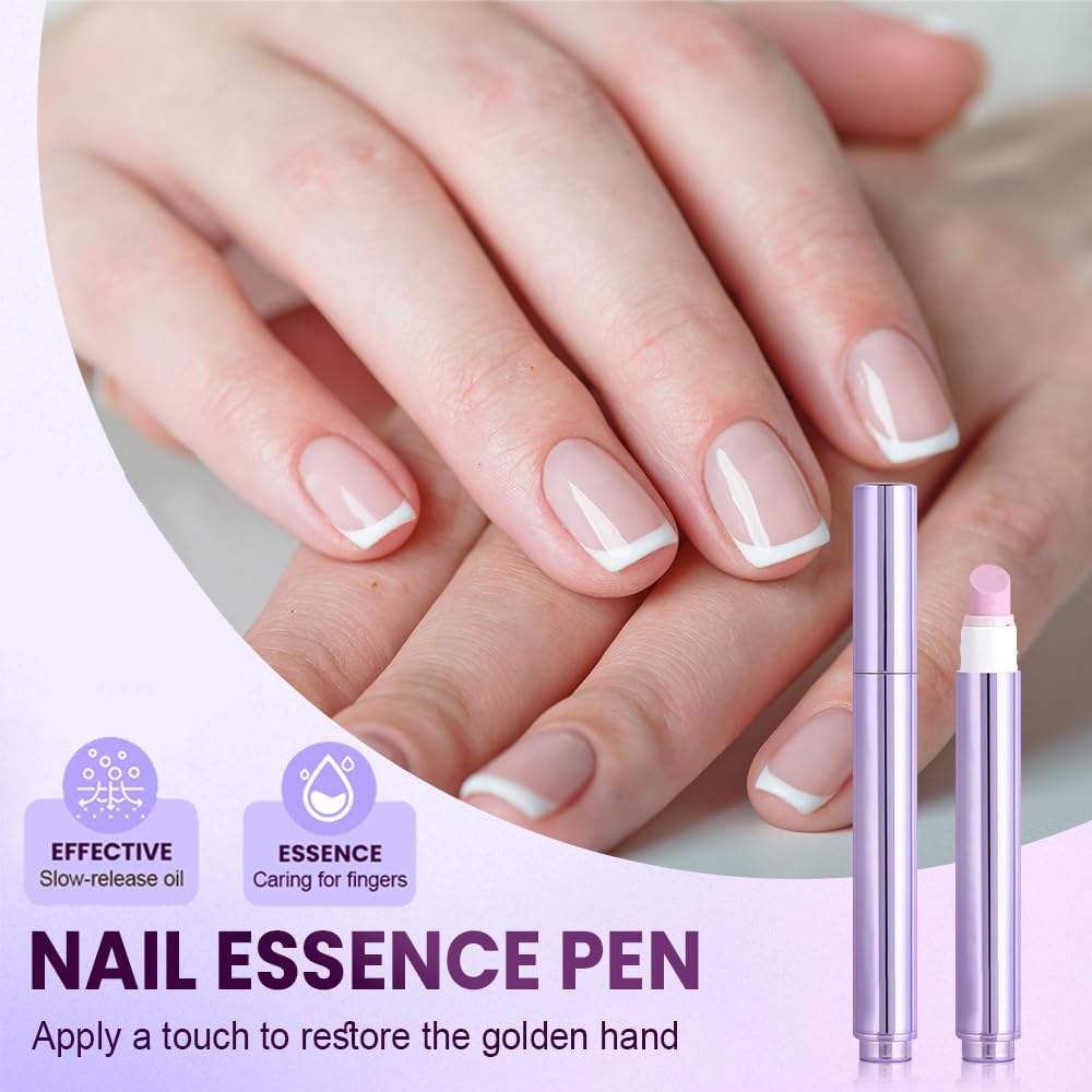 Nail Care Pen Cuticle Remover Hangnail Repair Tool Damaged Nail Treatment File Nourishing Oil for Nail Edge Moisturizing