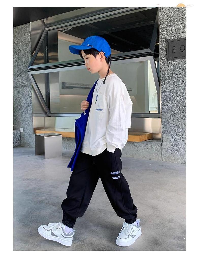 Autumn 2025 Boys' Loose Sports Trousers - Casual Long Pants for Kids
