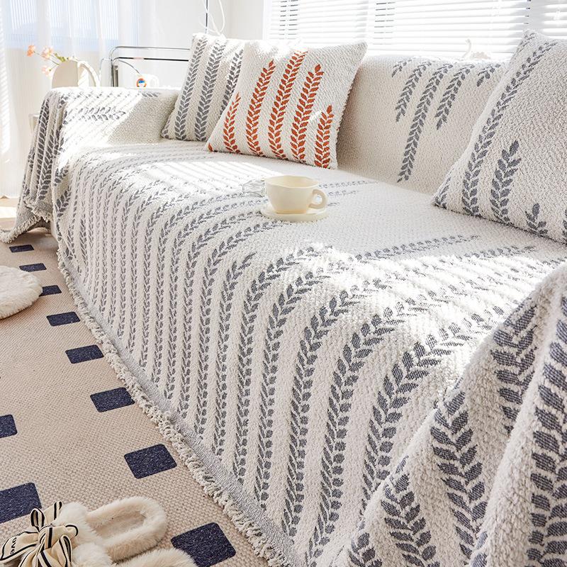 Nordic Sofa Throw Blanket Universal Knitted Sofa Cover with Tassels Ins Style Outdoor Picnic Blankets Tapestry for Bed
