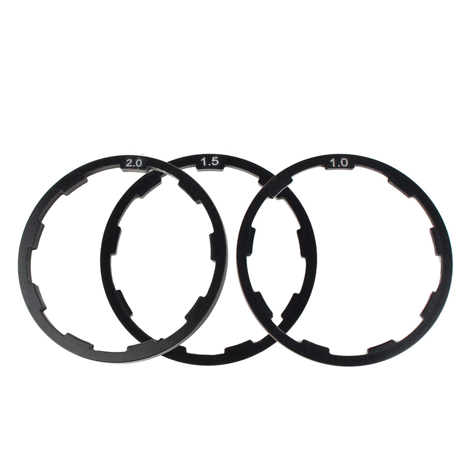 

3 Pcs 1mm+1.5mm+2mm Bike Flywheel Hub Spacer Bicycle Bottom Bracket Axle Washer Gasket