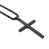 Minimalistischer Edelstahl Einfaches Klassisches Halskette Kreuz Vergoldet Schwarz Hip Hop Punk Geschenk Religiöser Jesus Schmuck