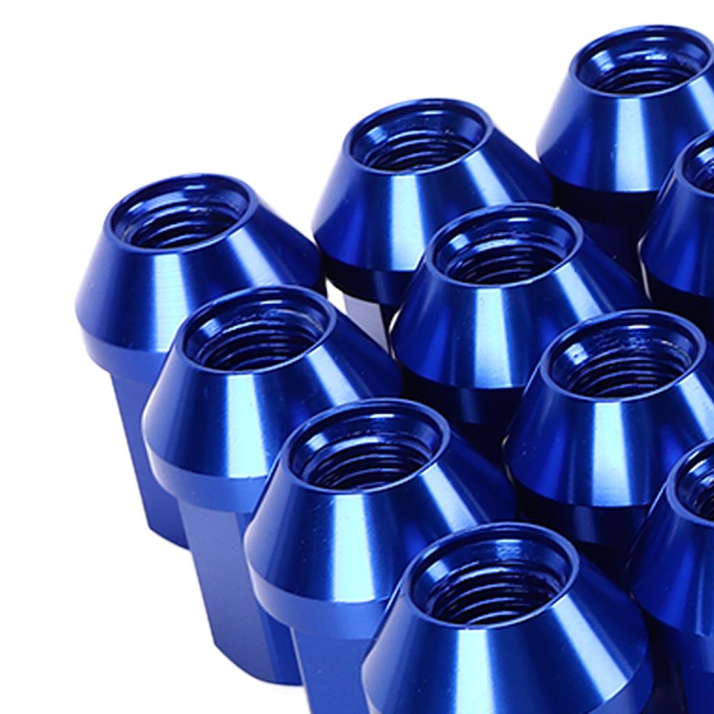 20pcs M12x1.5 Wheel Lug Nuts 35mm 6061 Aluminum Alloy Closed End Replacement for Chevrolet Camaro 1983‑2002Blue