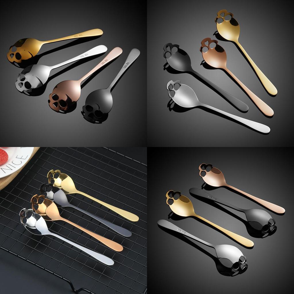 Elegant Skull Head Coffee Spoon Durable Stainless Steel Stirring Spoon