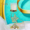 Eid Ramadan Moon Shape Candle Holder Rustproof Corrosion Resistant Candlestick Holder Ramadan Centerpiece Decoration