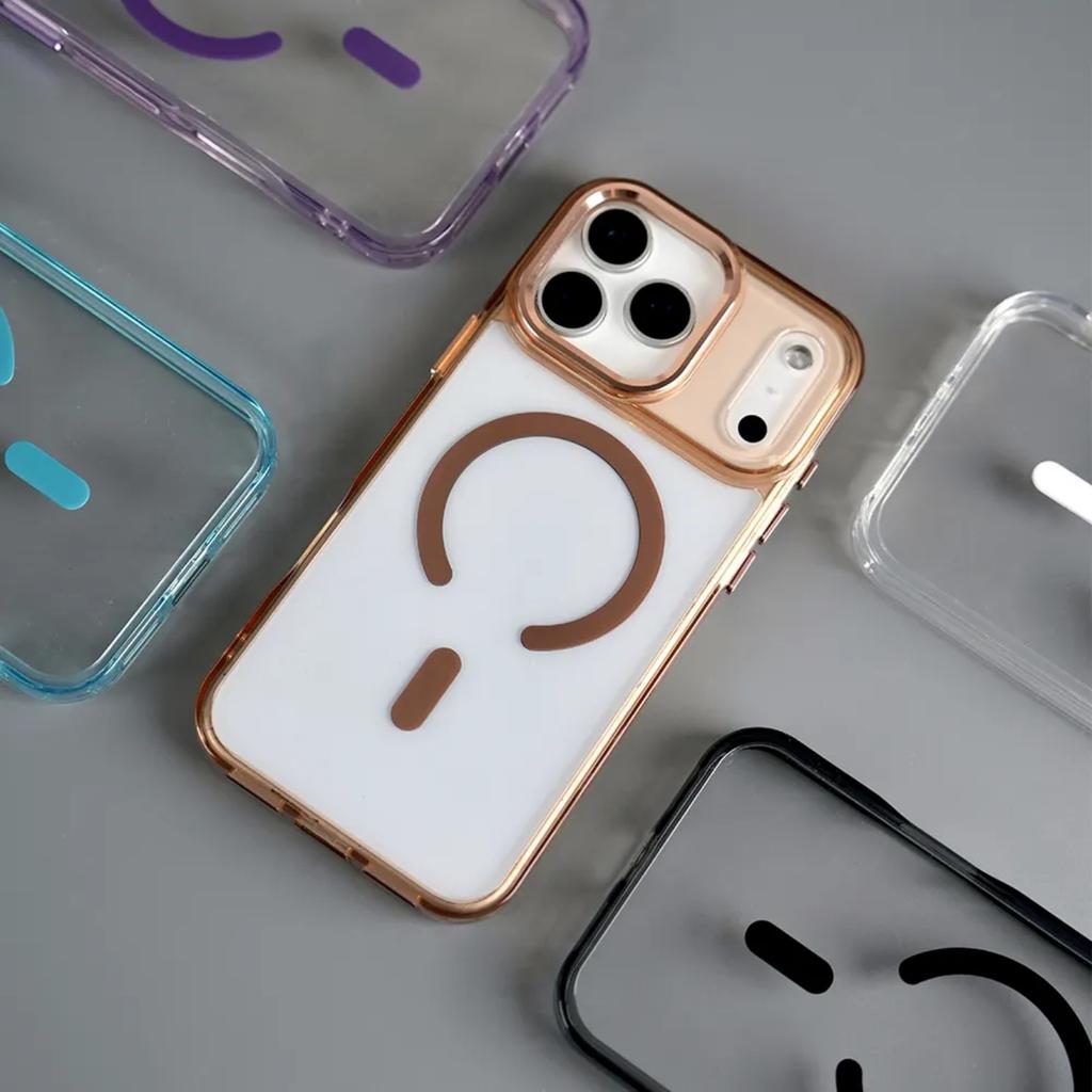 Transparent Acrylic Magnetic Phone Case For iPhone 17 Pro Max Air 16 15 Plus 14 13 For Magsafe Wireless Charge Slim Fit Cover