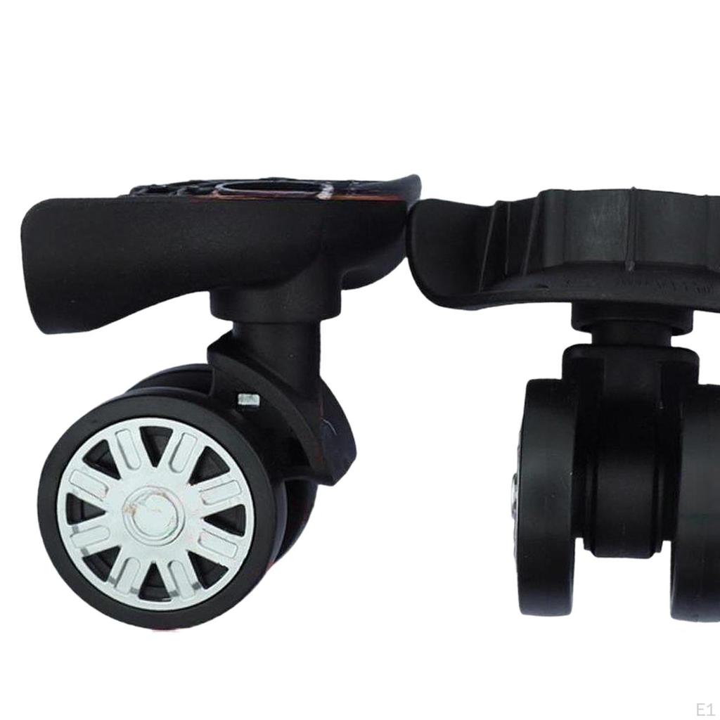 1 Pair Luggage Suitcase Wheels Lightweight Repair Parts Silent Sturdy Multipurpose Easily Install