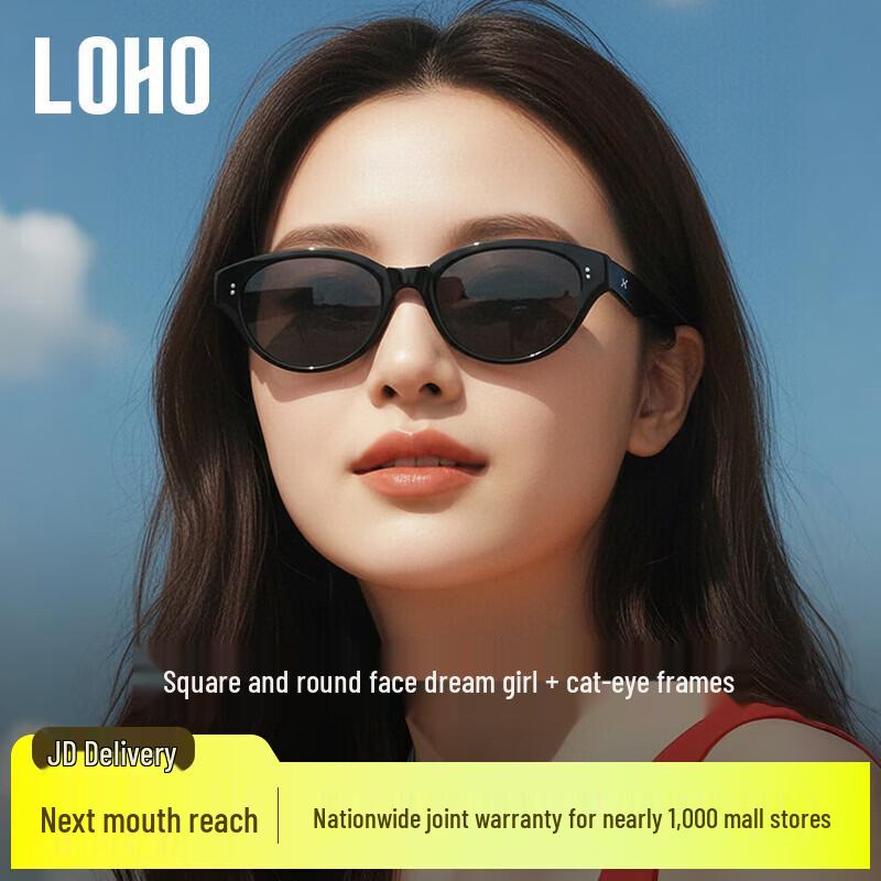 LOHO Retro Cat-Eye Sunglasses for Women