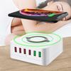 6-Port USB Qi Fast Wireless Charger Dual Quick Charge QC3.0 Charging Station