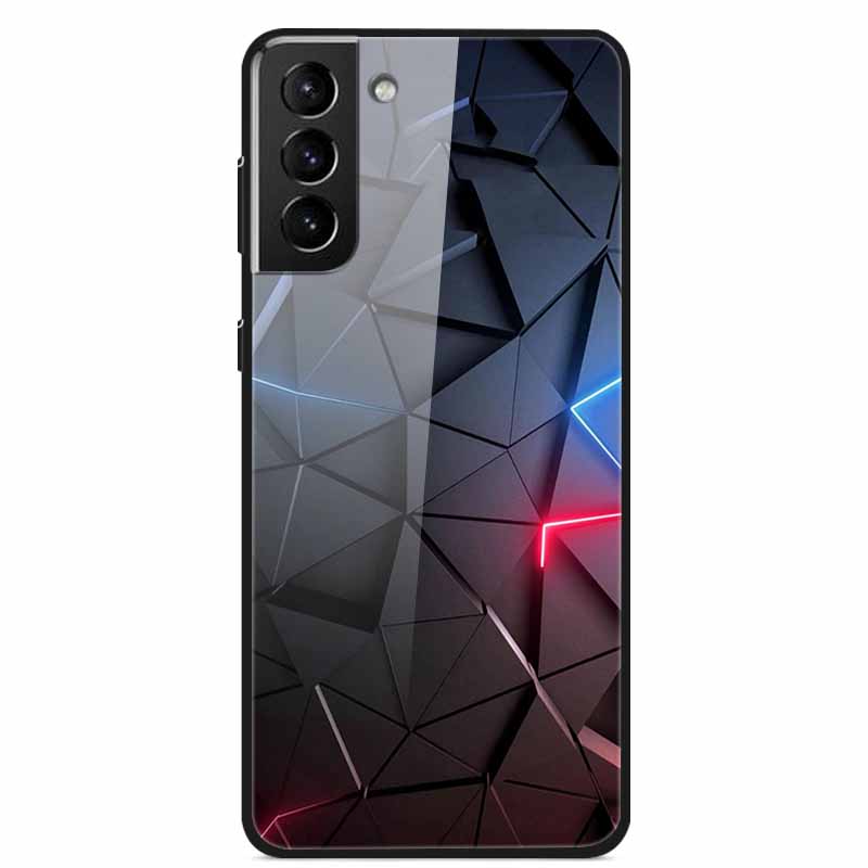 Tempered Glass Phone Cases for Samsung Galaxy S21 FE S20 S22 Plus Ultra 5G S 21 22 23 24 S23 S24 S24FE Cover Hard PC Back Shell