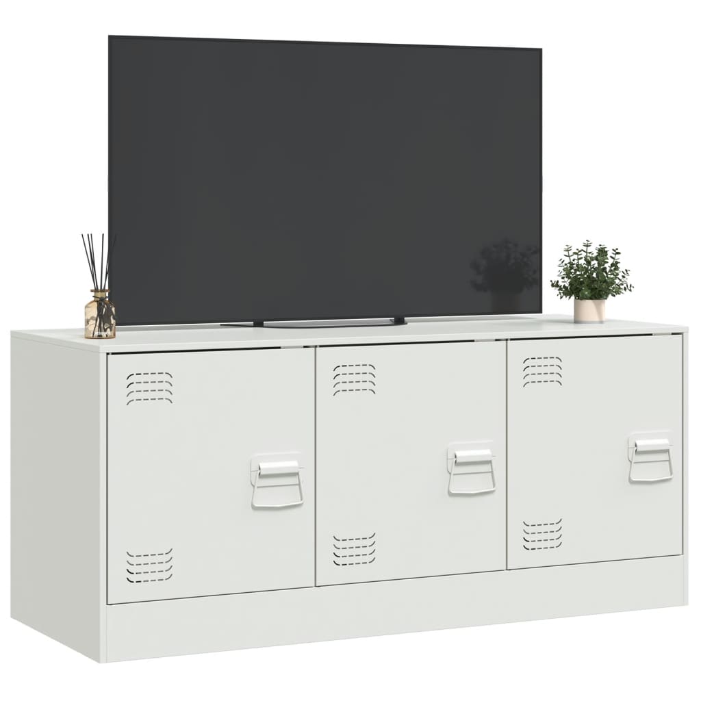 TV Stand White 99 x 39 x 44 cm Steel