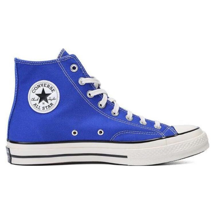 Converse Chuck 70 Vintage Canvas High Fine Blå Unisex Sneakers Svart Egret A06529C