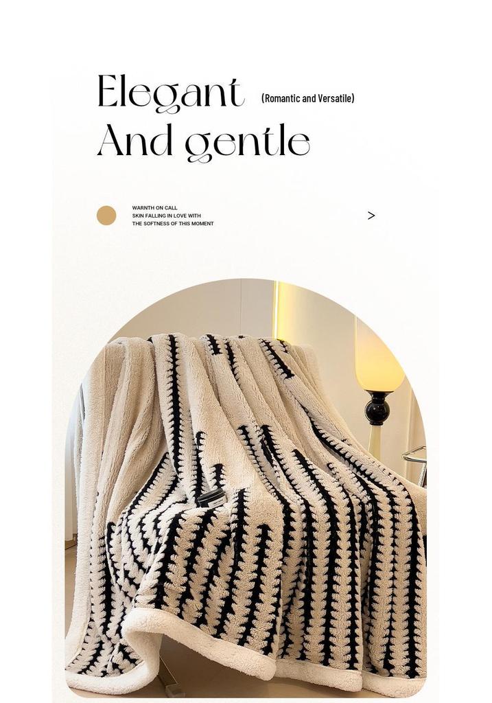 Thickened Milk Fleece Cationic Blanket - Office Nap, Sofa Cover, Shawl, Autumn/Winter Quilt
