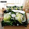 New 3D Print Green Rose Flower Bedding Set Bedroom Soft Modern Bedspreads Comefortable Duvet Cover Quilt Cover And Pillowcase