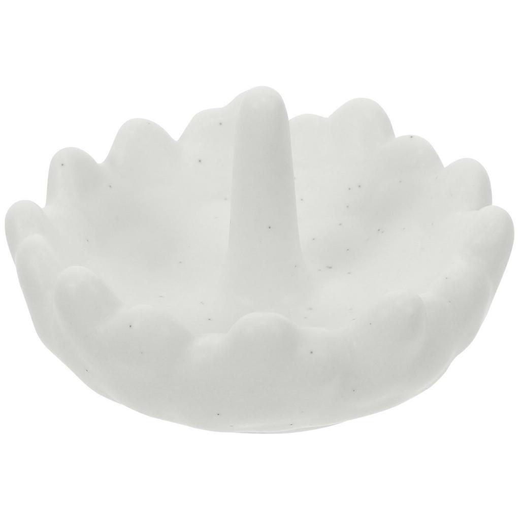 Trinket Storage Plate Jewelry Dish Scandinavian Style Photography Props White Ceramic 10.50X10.50X5.50CM 1Pack