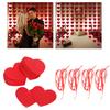 4er Set Girlande Hängende Herzen Ornamente Valentinstag Hochzeitsfeier Basteldekoration