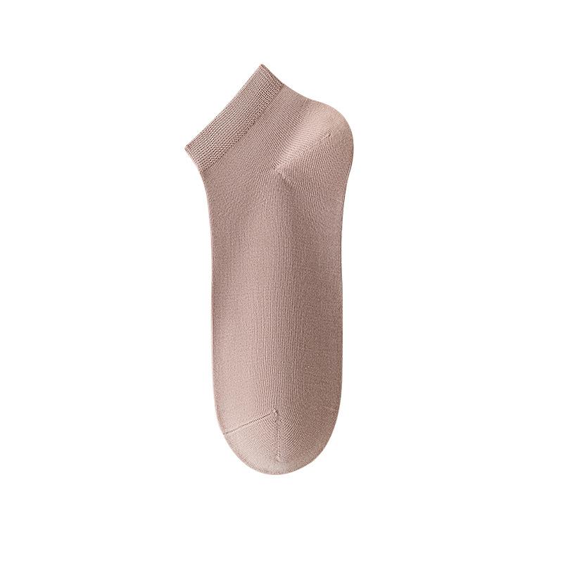 

Мужские летние тонкие спортивные дышащие носки из чистого хлопка, впитывающие пот, предотвращающие появление запаха, антибактериальные, поглощающие запах, пот. 1 pair кофейный